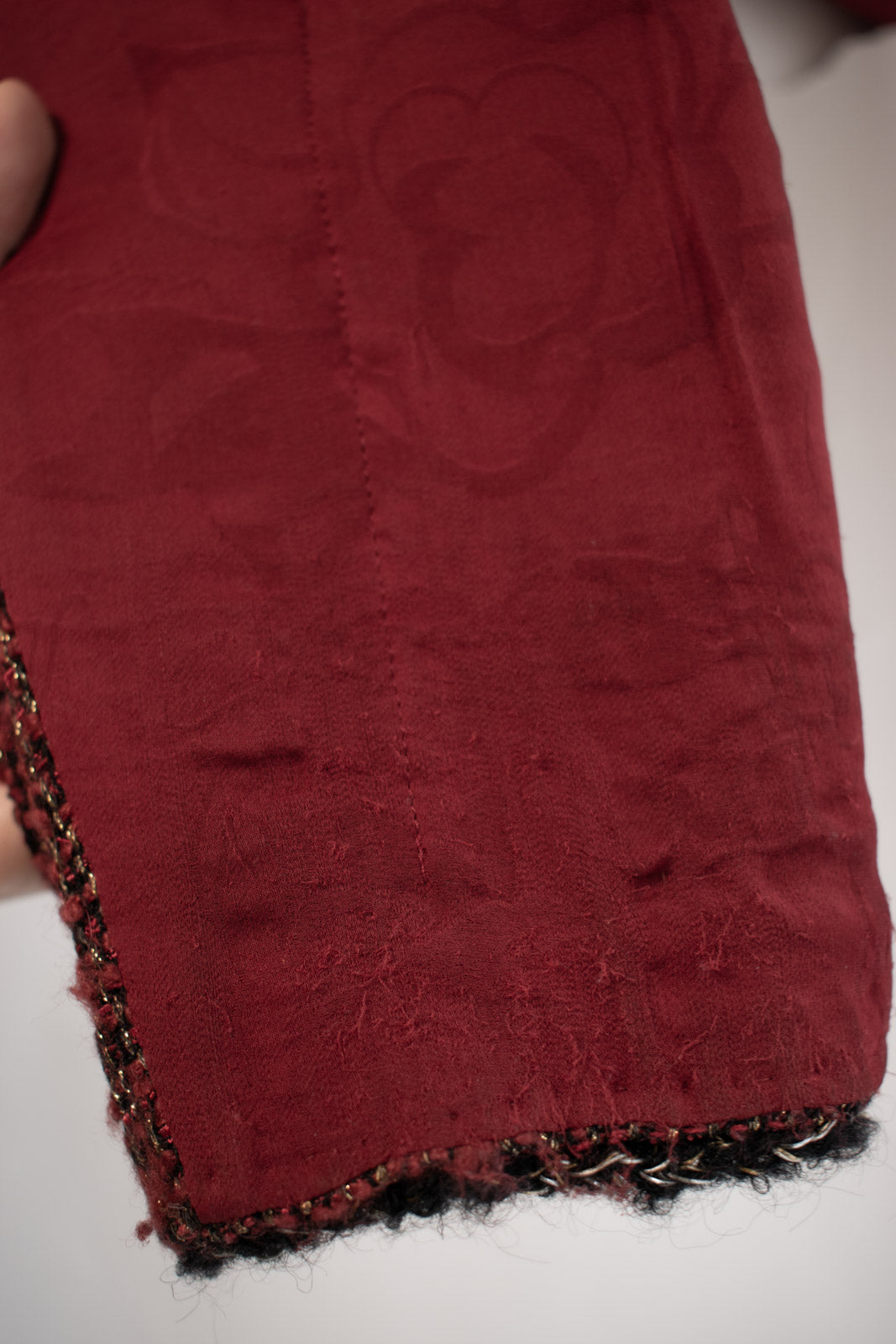 CHANEL 11A Red Black Metallic Fantasy Tweed Jacket 38 40 シャネル レッド ブラック メタリック ファンタジー ツイード ジャケット 即発