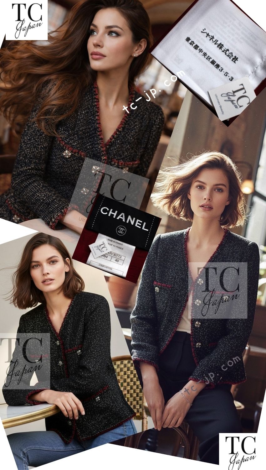CHANEL 11A Red Black Metallic Fantasy Tweed Jacket 38 40 シャネル レッド ブラック メタリック ファンタジー ツイード ジャケット 即発