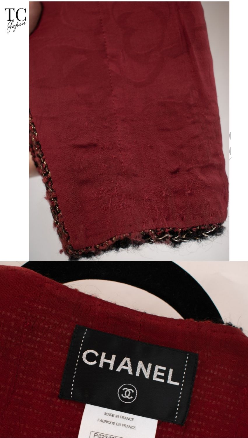 CHANEL 11A Red Black Metallic Fantasy Tweed Jacket 38 40 シャネル レッド ブラック メタリック ファンタジー ツイード ジャケット 即発
