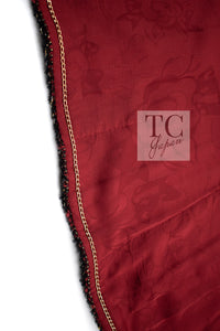 CHANEL 11A Red Black Metallic Fantasy Tweed Jacket 38 40 シャネル レッド ブラック メタリック ファンタジー ツイード ジャケット