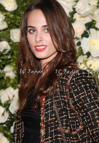 CHANEL 11C Black Brown Gold Lesage Cropped Jacket 36 シャネル ブラック ブラウン ゴールド ルサージュ クロップド ジャケット 即発 - TC JAPAN
