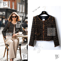 CHANEL 11C Black Brown Gold Lesage Cropped Jacket 36 シャネル ブラック ブラウン ゴールド ルサージュ クロップド ジャケット 即発