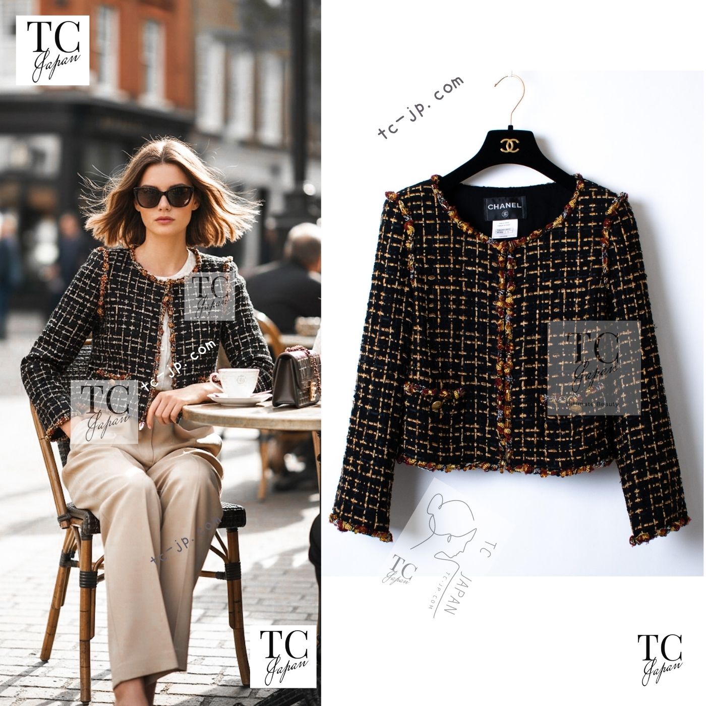 CHANEL 11C Black Brown Gold Lesage Cropped Jacket 36 シャネル ブラック ブラウン ゴールド ルサージュ クロップド ジャケット 即発