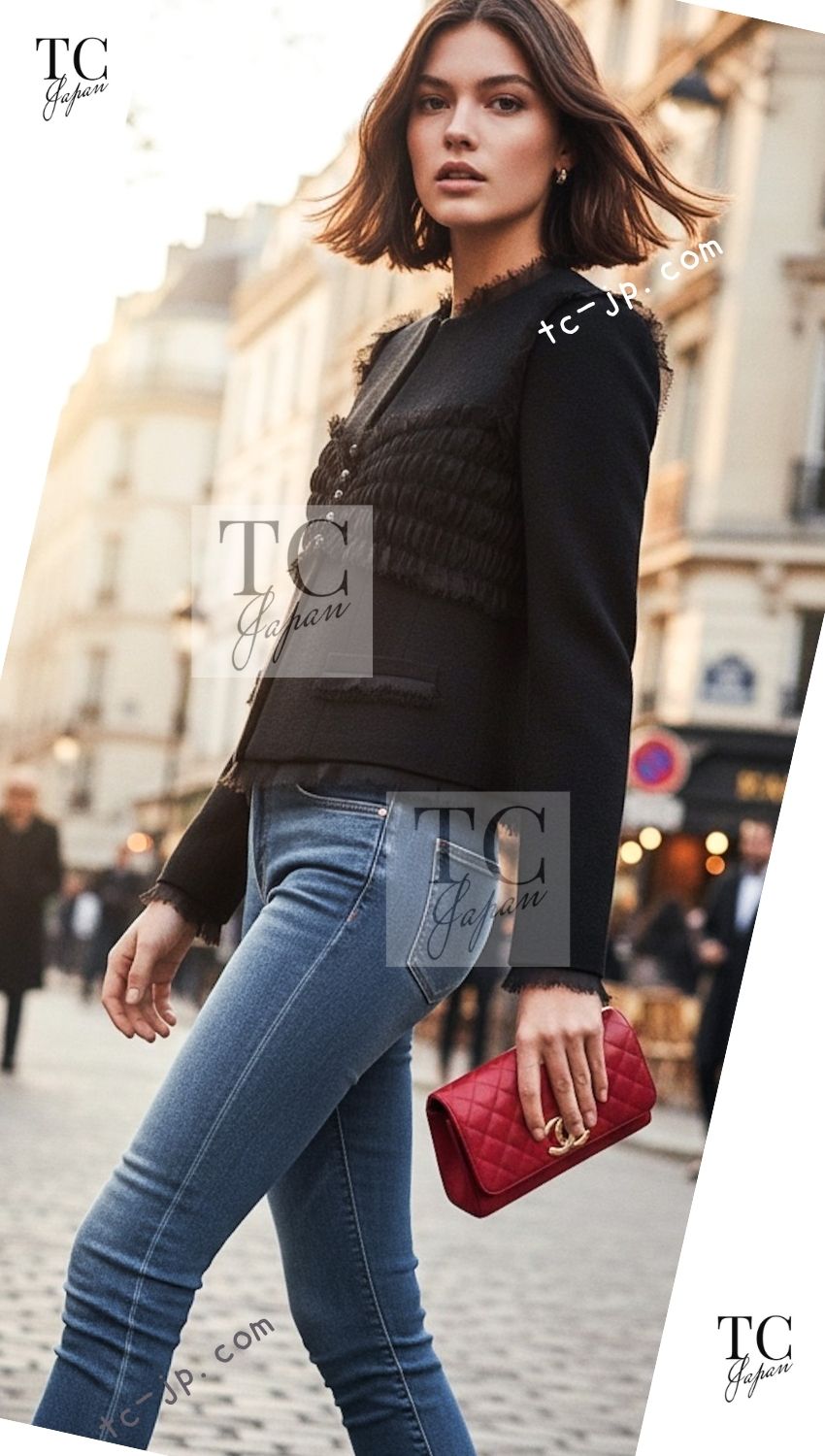 CHANEL 04S Black CC Logo Buttons Wool Jacket Naomi Watts 36 38 シャネル 定番 ブラック ココボタン ウール ジャケット 冠婚葬祭 即発