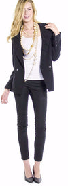 CHANEL 03C Gray Moss Calfskin Leather Camellia Jacket 38 シャネル モス グレー カメリア カーフスキン レザー ジャケット 即発