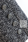 CHANEL 07S Black White Silk Tweed Jacket 42 シャネル ブラック ホワイト シルク100% ジャケット 即発