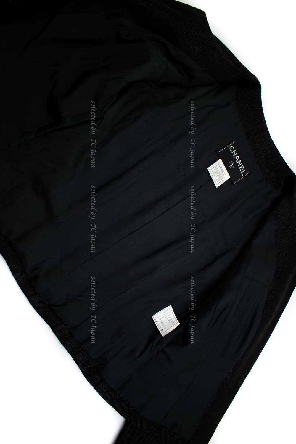 シャネル ジャケット CHANEL ヴィンテージ ブラック ウール混合 ノー