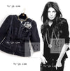 CHANEL 06A Black Wool Silk Ribbon Collarless Jacket Audrey Hepburn 38 シャネル ブラック ウール シルク リボン ノーカラー ジャケット オードリー ヘップバーン 即発