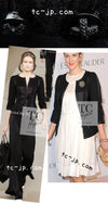 CHANEL 06A Black Wool Silk Ribbon Collarless Jacket Audrey Hepburn 38 シャネル ブラック ウール シルク リボン ノーカラー ジャケット オードリー ヘップバーン 即発
