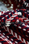 CHANEL 04A Red Tricolore CC Logo Trim Jacket Skirt Suit 34 ② シャネル レッド トリコロール ジャケット スカート スーツ カメリアブローチ付 即発