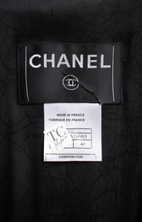 CHANEL 05C Blazer Jacket Black Beads Trim Wool 40 シャネル ブレザー ジャケット ブラック ビジュー トリミング ウール ミランダ カー着用