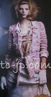 CHANEL 04S Pink Multicolor CC Gold Lesage Tweed Skirt 36 シャネル ピンク ミックス CC ゴールド ルサージュ ツイード スカート 即発