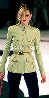 CHANEL 96A Vintage Black Wool 100 Gold CC Logo Buttons Jacket 38 シャネル ヴィンテージ ブラック ウール100% ゴールド CCボタン ジャケット 即発