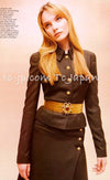 CHANEL 96A Vintage Black Wool 100 Gold CC Logo Buttons Jacket 38 シャネル ヴィンテージ ブラック ウール100% ゴールド CCボタン ジャケット 即発