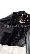 CHANEL 12A Black Motorcycle Lambskin Leather Jacket 38 40 シャネル ブラック モーターサイクル ラムスキン レザー ジャケット 即発