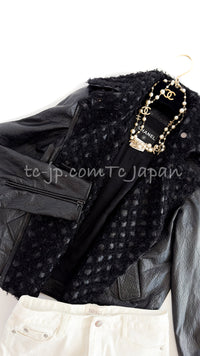 CHANEL 12A Black Motorcycle Lambskin Leather Jacket 38 40 シャネル ブラック モーターサイクル ラムスキン レザー ジャケット 即発