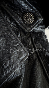 CHANEL 12A Black Motorcycle Lambskin Leather Jacket 38 40 シャネル ブラック モーターサイクル ラムスキン レザー ジャケット 即発