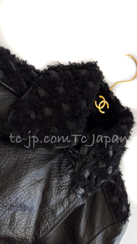 CHANEL 12A Black Motorcycle Lambskin Leather Jacket 38 40 シャネル ブラック モーターサイクル ラムスキン レザー ジャケット 即発
