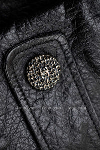 CHANEL 12A Black Motorcycle Lambskin Leather Jacket 38 40 シャネル ブラック モーターサイクル ラムスキン レザー ジャケット 即発