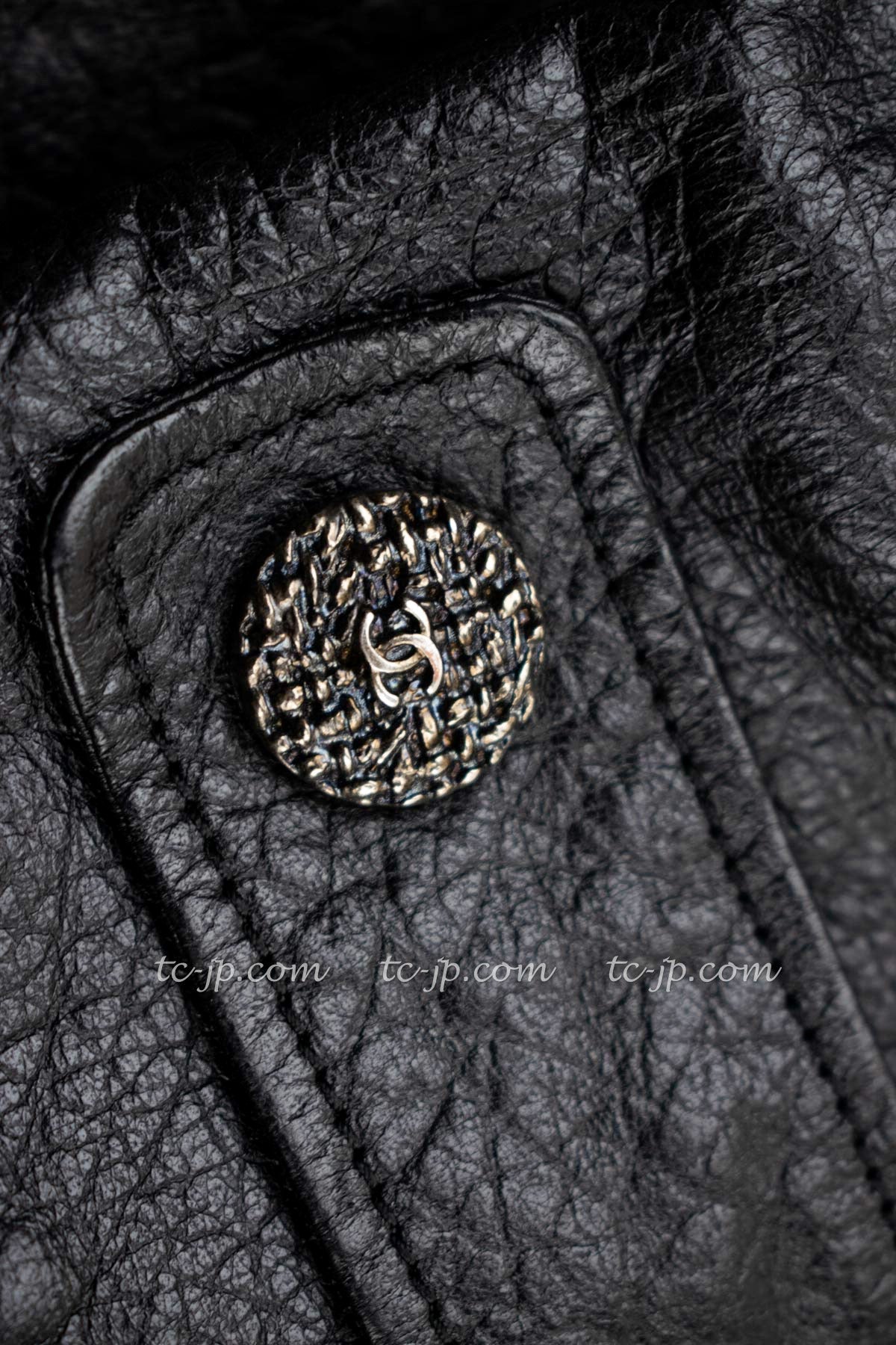CHANEL 12A Black Motorcycle Lambskin Leather Jacket 38 40 シャネル ブラック モーターサイクル ラムスキン レザー ジャケット 即発