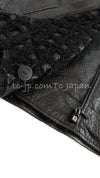 CHANEL 12A Black Motorcycle Lambskin Leather Jacket 38 40 シャネル ブラック モーターサイクル ラムスキン レザー ジャケット 即発