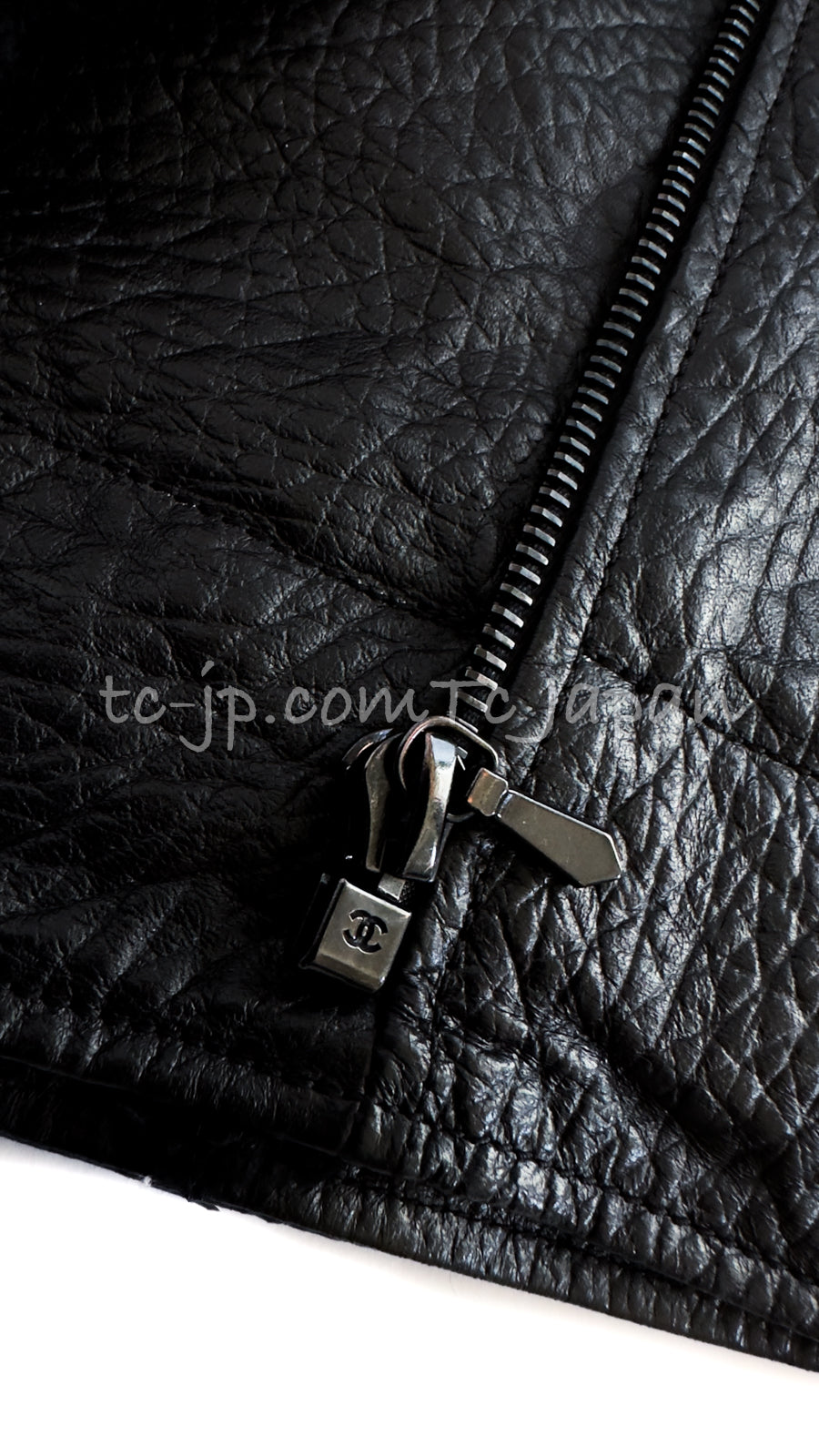 CHANEL 12A Black Motorcycle Lambskin Leather Jacket 38 40 シャネル ブラック モーターサイクル ラムスキン レザー ジャケット 即発