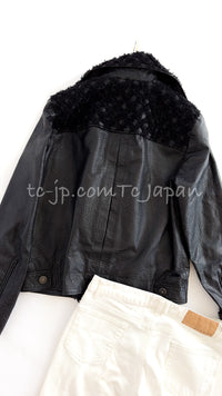 CHANEL 12A Black Motorcycle Lambskin Leather Jacket 38 40 シャネル ブラック モーターサイクル ラムスキン レザー ジャケット 即発