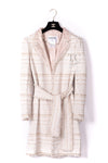 CHANEL 04S Ivory Beige Pink Cotton Tweed Coat 38 40 シャネル 生成り ベージュ ピンク コットン ツイード コート 即発