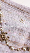 CHANEL 04S Ivory Beige Pink Cotton Tweed Coat 38 40 シャネル 生成り ベージュ ピンク コットン ツイード コート 即発