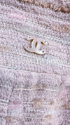 CHANEL 04S Ivory Beige Pink Cotton Tweed Coat 38 40 シャネル 生成り ベージュ ピンク コットン ツイード コート 即発