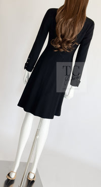 CHANEL 96A Vintage Black Wool Jacket Coat CC Gold Button 34 シャネル ヴィンテージ ブラック ウール ジャケット コート ココボタン 即発