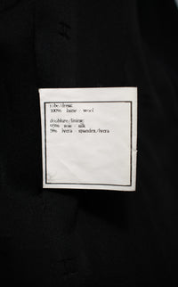 CHANEL 96A Vintage Black Wool Jacket Coat CC Gold Button 34 シャネル ヴィンテージ ブラック ウール ジャケット コート ココボタン 即発