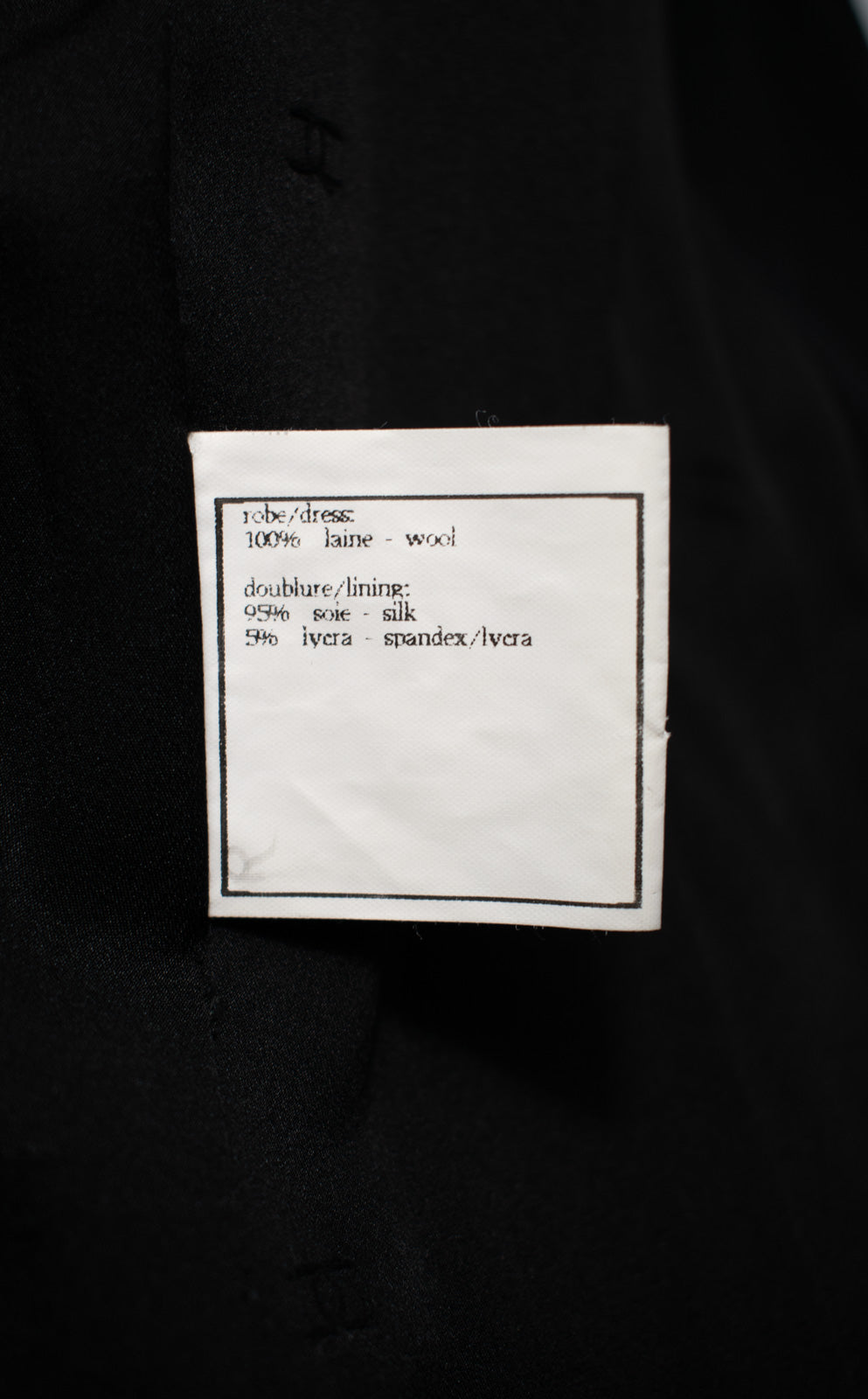 CHANEL 96A Vintage Black Wool Jacket Coat CC Gold Button 34 シャネル ヴィンテージ ブラック ウール ジャケット コート ココボタン 即発