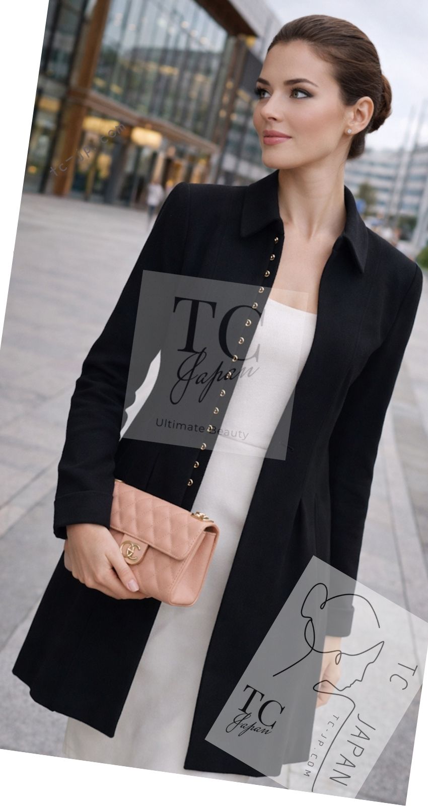 CHANEL 96A Vintage Black Wool Jacket Coat CC Gold Button 34 シャネル ヴィンテージ ブラック ウール ジャケット コート ココボタン 即発