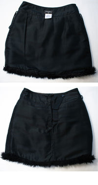 CHANEL 10A Burgundy Brown Black Leather Skirt 38 シャネル バーガンディー ブラウン ブラック ラムレザー スカート 即発