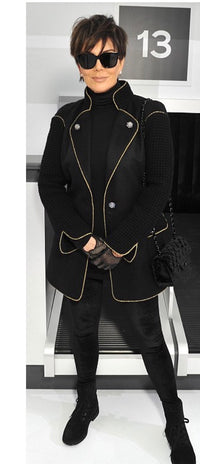 CHANEL 15PF Salzburg Black Wool Coat Gripoix Buttons 34 36 38 シャネル ザルツブルグ ブラック ウール コート グリポワ宝石ボタン 即発