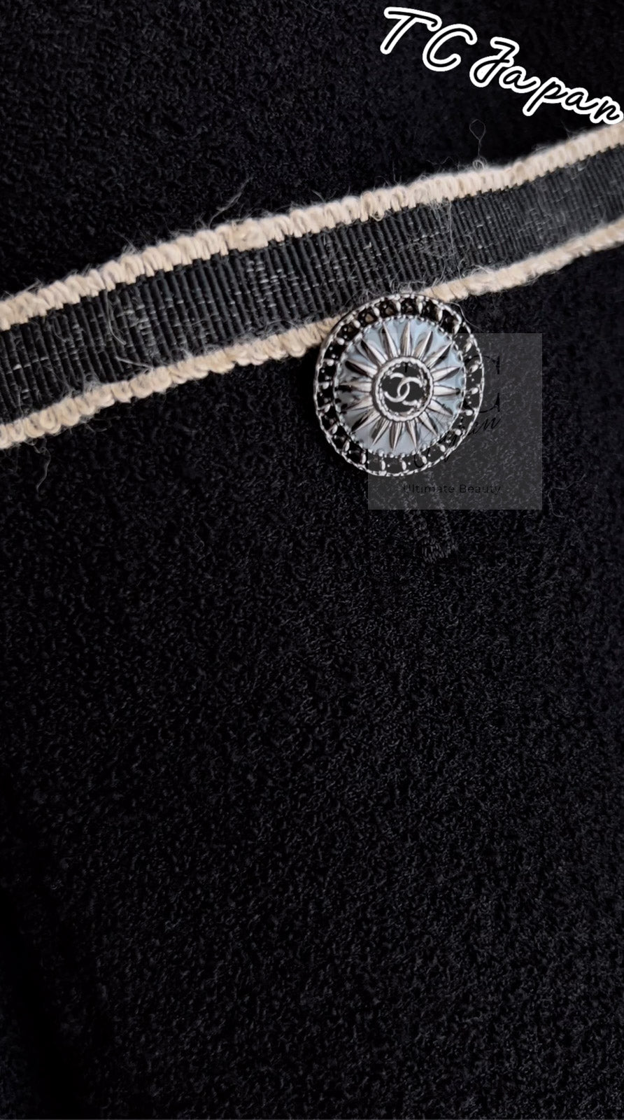 CHANEL 14C Black Stand Collar Wool Jacket Coat 38 シャネル ブラック スタンド襟 ウール ジャケット コート 即発