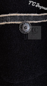 CHANEL 14C Black Stand Collar Wool Jacket Coat 38 シャネル ブラック スタンド襟 ウール ジャケット コート 即発