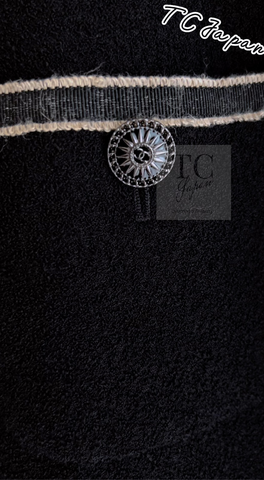 CHANEL 14C Black Stand Collar Wool Jacket Coat 38 シャネル ブラック スタンド襟 ウール ジャケット コート 即発