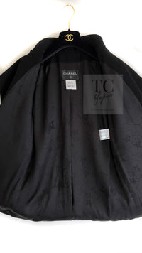 CHANEL 14C Black Stand Collar Wool Jacket Coat 38 シャネル ブラック スタンド襟 ウール ジャケット コート 即発