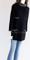 CHANEL 14C Black Stand Collar Wool Jacket Coat 36 シャネル ブラック スタンド襟 ジャケット コート 即発