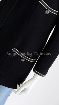 CHANEL 14C Black Stand Collar Wool Jacket Coat 36 シャネル ブラック スタンド襟 ジャケット コート 即発