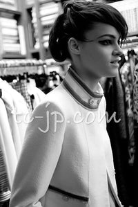 CHANEL 14C Black Stand Collar Wool Jacket Coat 38 シャネル ブラック スタンド襟 ウール ジャケット コート 即発 - TC JAPAN