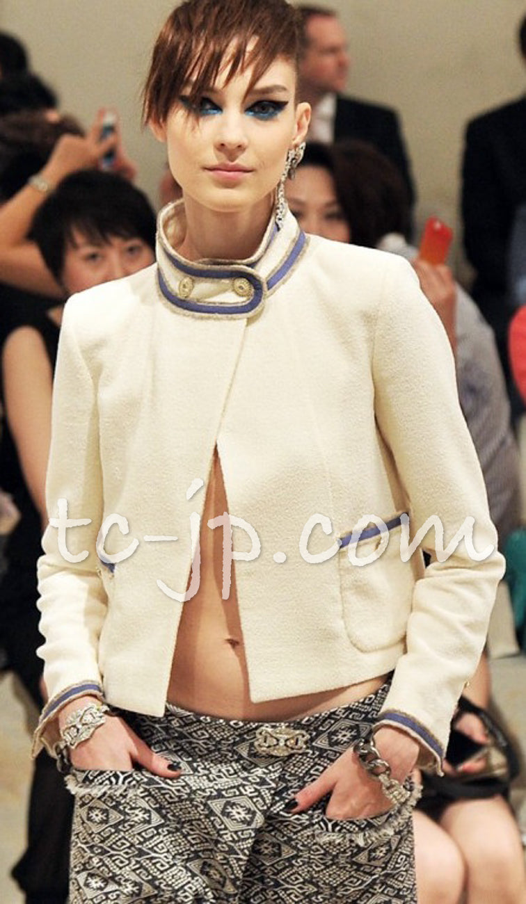 CHANEL 14C Black Stand Collar Wool Jacket Coat 38 シャネル ブラック スタンド襟 ウール ジャケット コート 即発 - TC JAPAN