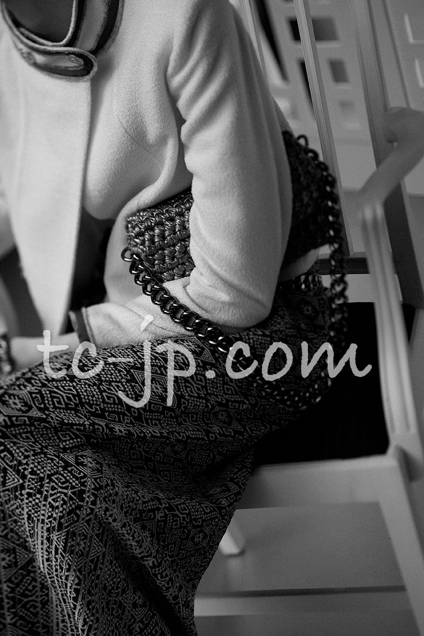 CHANEL 14C Black Stand Collar Wool Jacket Coat 38 シャネル ブラック スタンド襟 ウール ジャケット コート 即発 - TC JAPAN