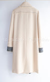 CHANEL 04A Ivory Black Wool 100% Tweed Coat 38 シャネル アイボリー ブラック ウール100% ツイード コート 即発