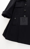 CHANEL 97A Vintage Black Cashmere 100 Double Jacket Coat 40 42 シャネル ヴィンテージ ブラック カシミア 100 ダブル ジャケット コート 即発
