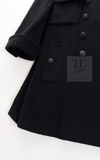 CHANEL 97A Vintage Black Cashmere 100 Double Jacket Coat 40 42 シャネル ヴィンテージ ブラック カシミア 100 ダブル ジャケット コート 即発
