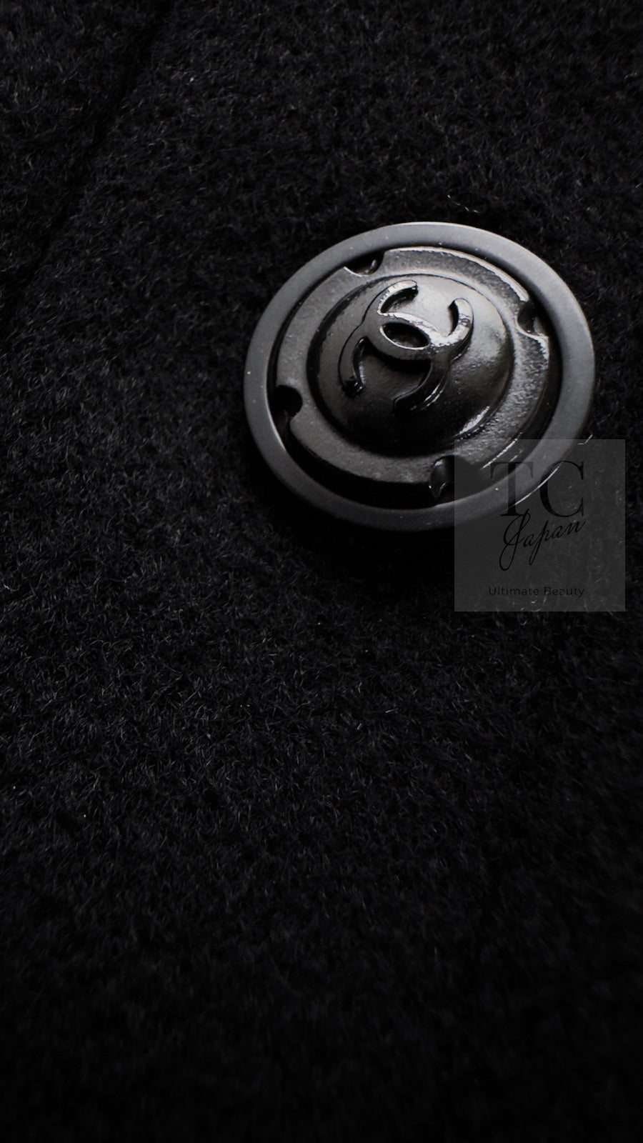 CHANEL 97A Vintage Black Cashmere 100 Double Jacket Coat 40 42 シャネル ヴィンテージ ブラック カシミア 100 ダブル ジャケット コート 即発