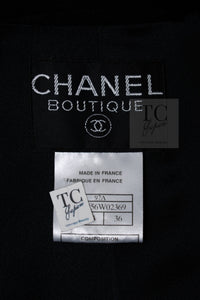 CHANEL 97A Vintage Black Cashmere 100 Double Jacket Coat 40 42 シャネル ヴィンテージ ブラック カシミア 100 ダブル ジャケット コート 即発
